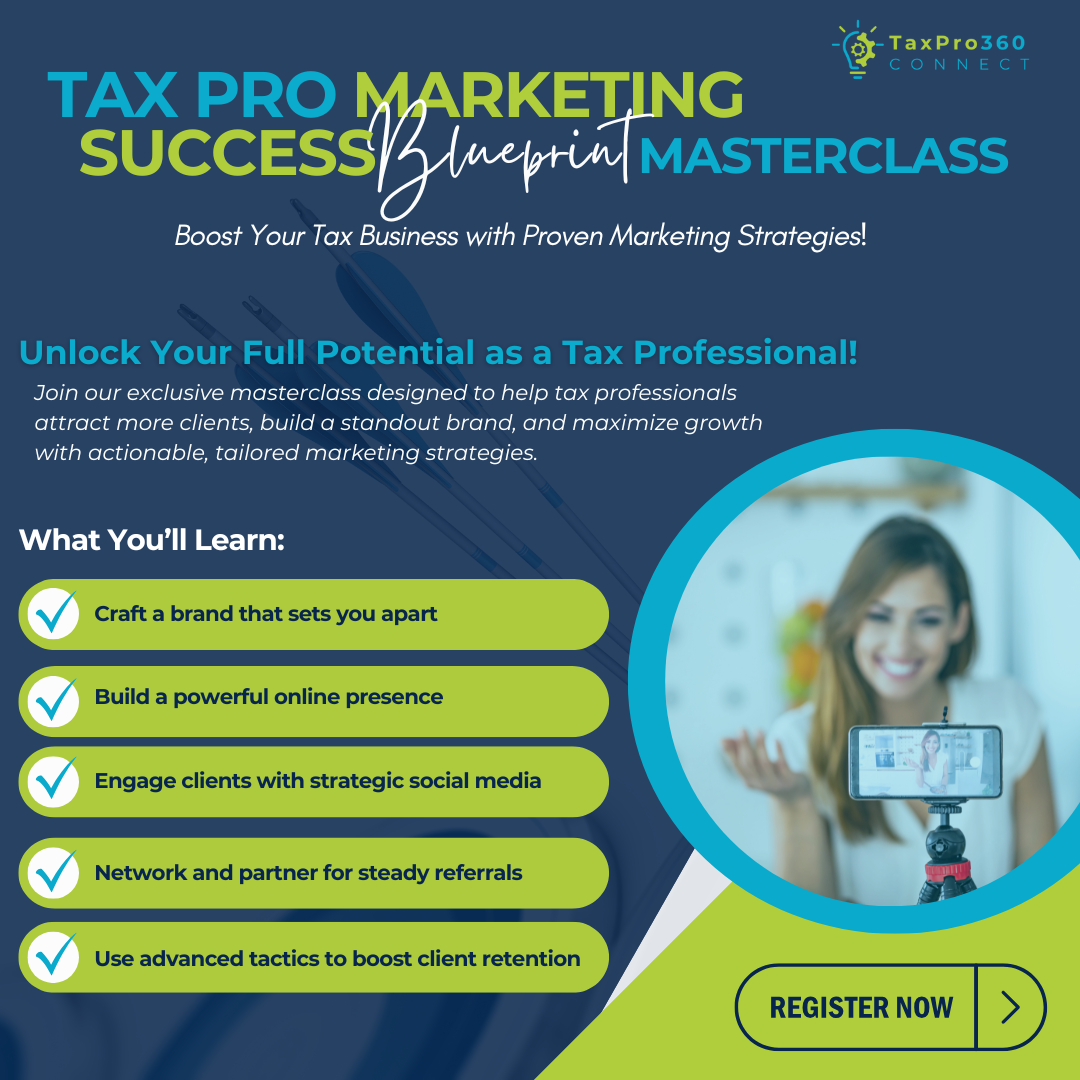 TaxPro Marketing Success Blueprint Masterclass