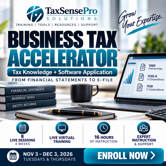 Business Tax Accelerator | Tax Knowledge + Software Application