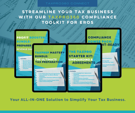 TaxPro360 Compliance Toolkit for EROs